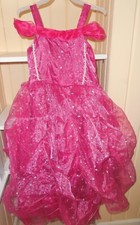 Girls Size 4-6X Pink Princess Dress With Silver Stars Costume Halloween
