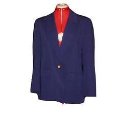 Pendleton Classic Womens Vintage Blazer Size 10 Coat Jacket Blue Career USA