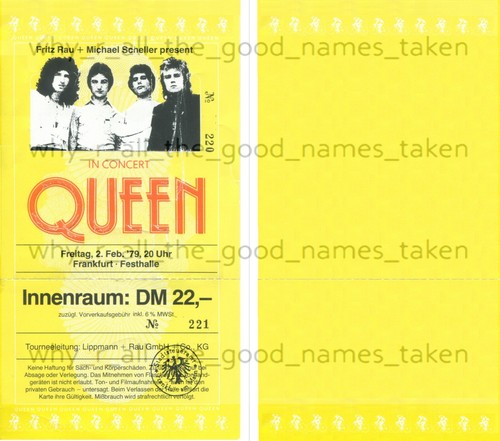 QUEEN 👑 MUSIC GROUP ARTIST 🎸 Reproduction CONCERT TICKETS 🎟️ Individual Sale - 第 43/102 張圖片