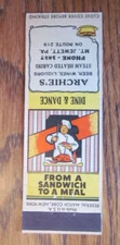PITTSBURGH, PENNSYLVANIA MATCHBOOK COVER: ARCHIE'S 1930s FEDERAL MATCHCOVER -C