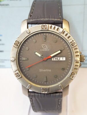 ORBIT SILVERLINE QUARTZ GRAY DIAL 8106 MEN'S FULL WORKING VINTAGE WATCH