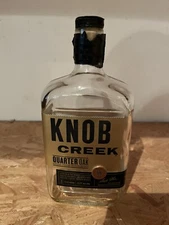 Knob Creek Straight Bourbon Whiskey Bottle Empty Quarter Oak 750 Ml