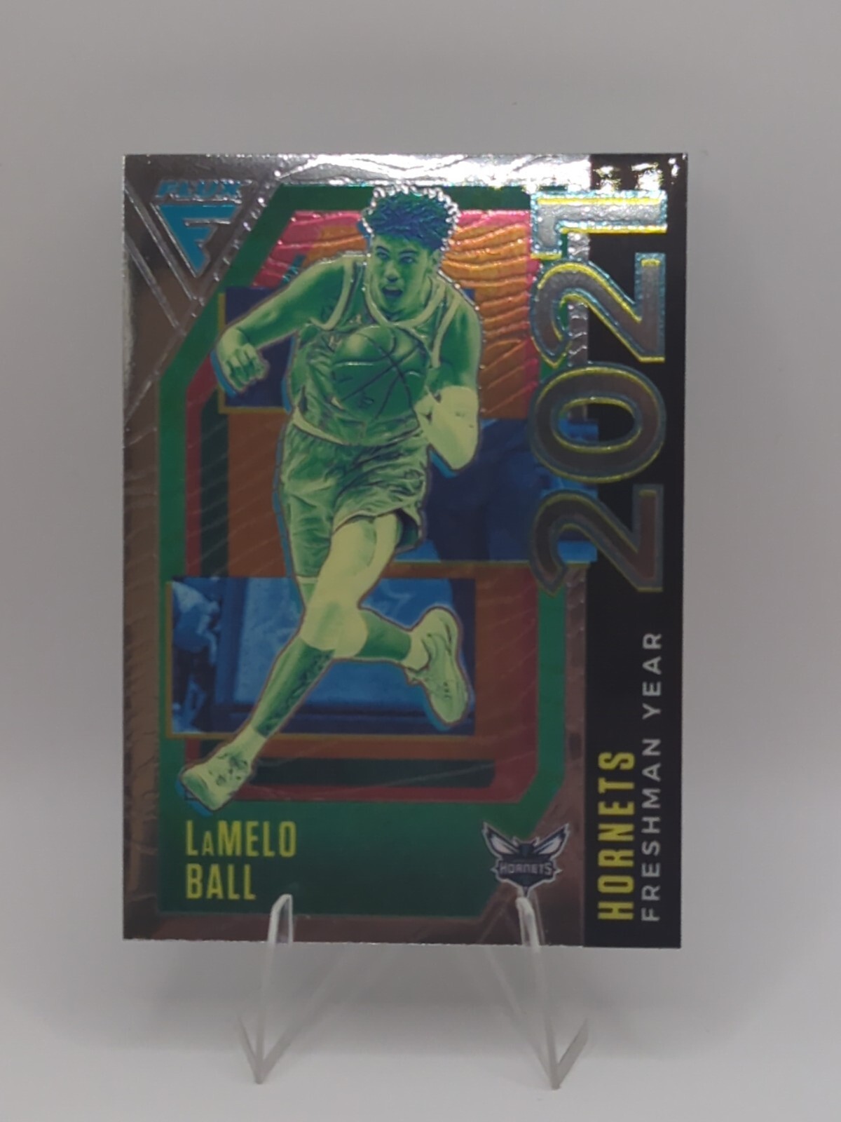 2020-21 Panini Flux Lamelo Ball #1 Freshman Year RC Charlotte Hornets