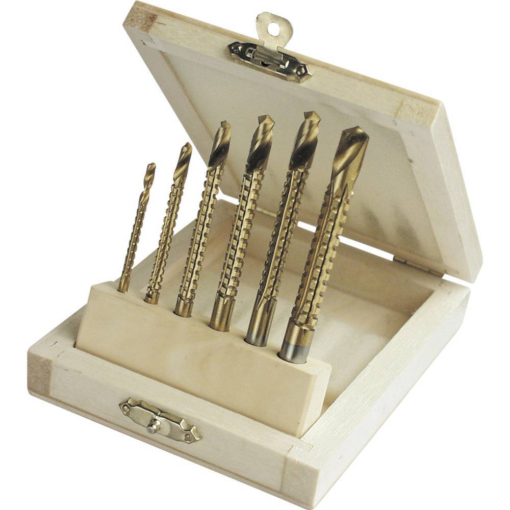 M54606 HSS Kit punte di fresatura per metallo 6 parti 3 mm, 4 mm, 5 mm, 6 mm,