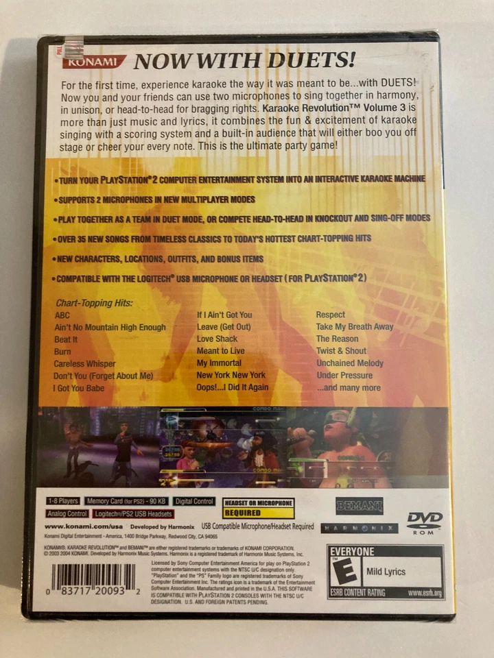 Karaoke Revolution Volume 3, Sealed, Brand New - Image 2 of 2