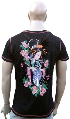 De Puta Madre 69 Geisha Japan Tattoo Black Clubwear T-Shirt XL