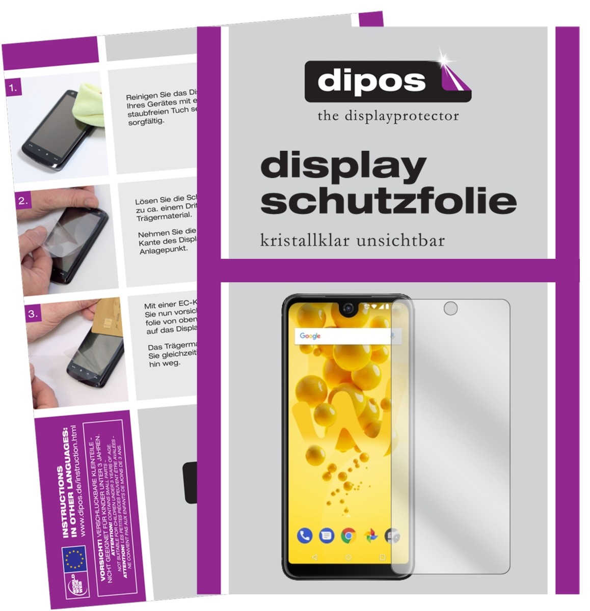 2x Pellicola per Wiko View 2 Pro Protettiva Protezione Schermo