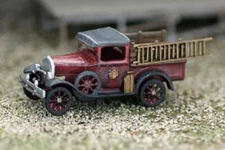 HO scale Fire Truck 1930s FIRE CHIEF Truck Built up Finished Model 1:87 Vehicle