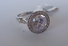 925 STERLING SILVER LADIES WEDDING RING/SZ 5-9 3 CTS LAB SIMULATED DIAMONDS