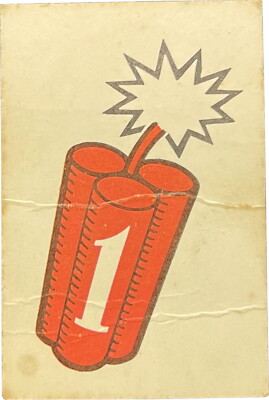 Dynamite Shack Game Red ''1'' Card - single card replacement part