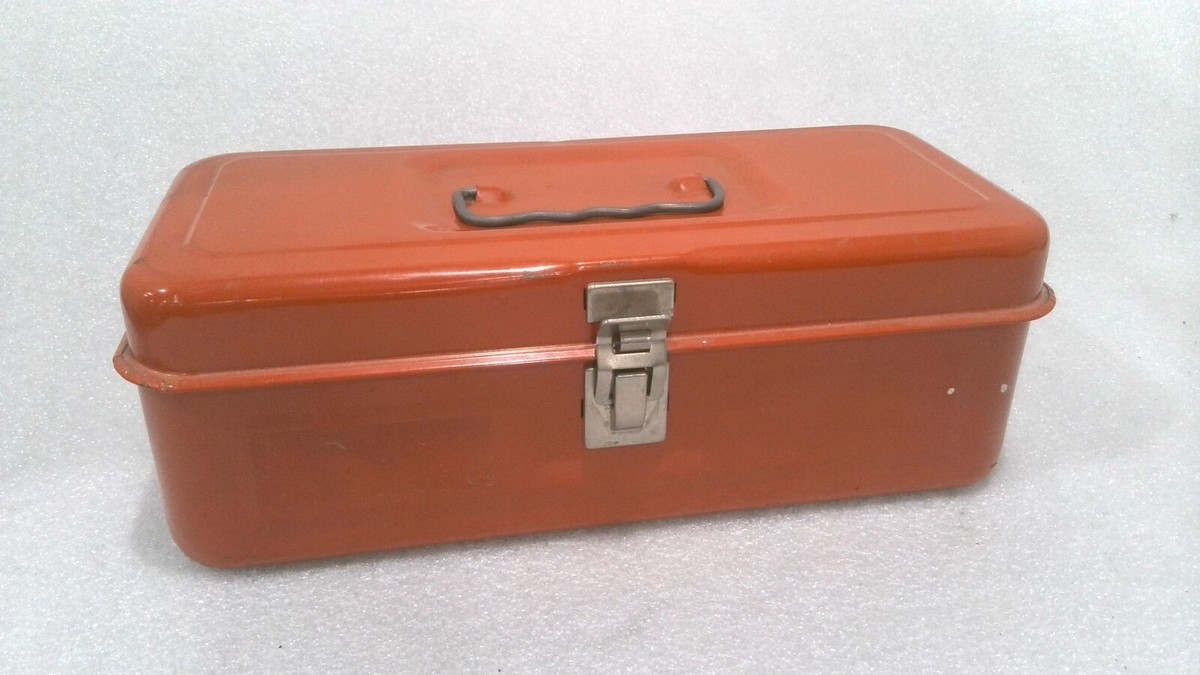 VINTAGE DISSTON 1100 MY BUDDY UTILITY TOOL BOX, RED, MADE IN USA