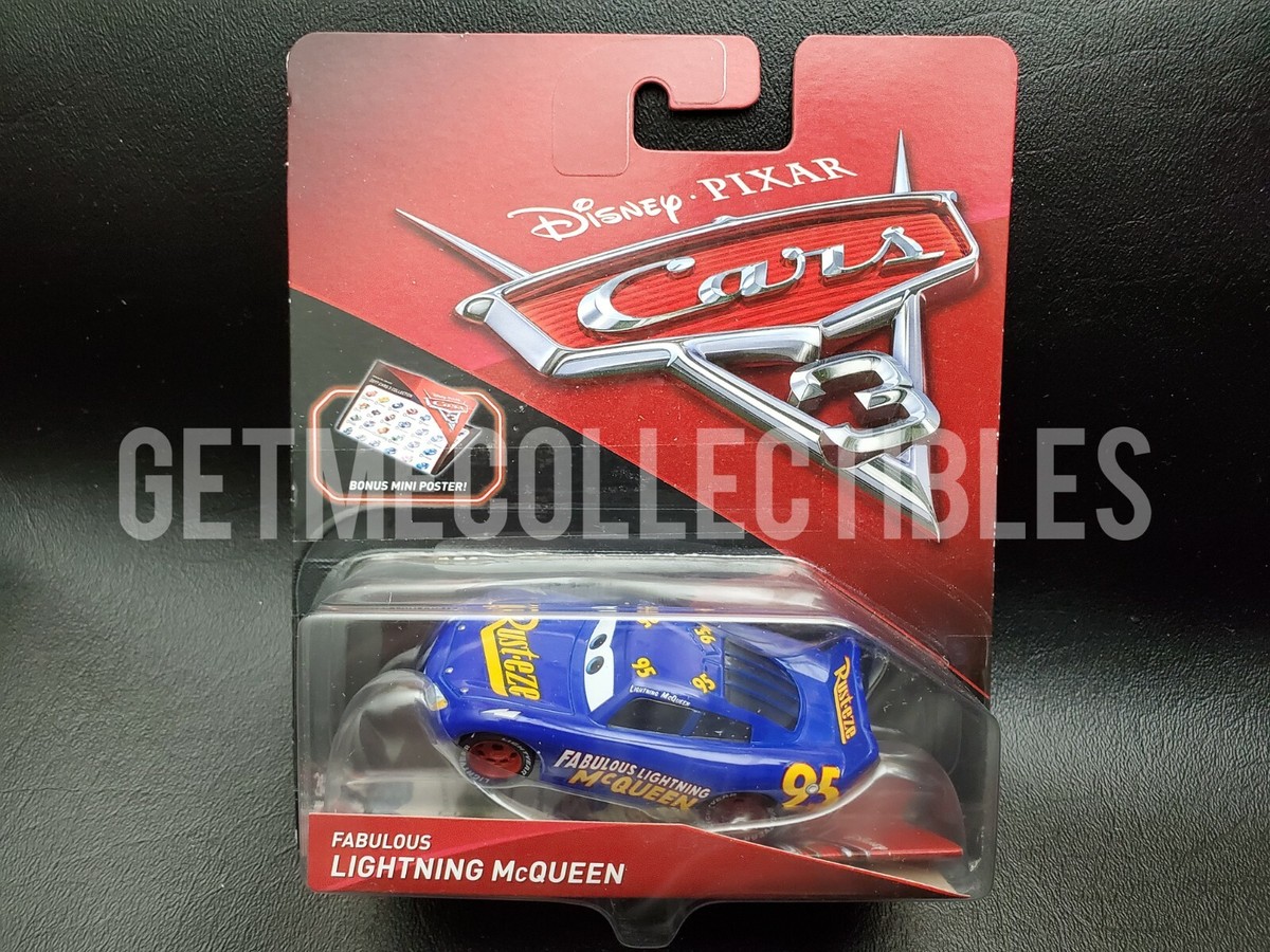 DISNEY PIXAR CARS 3 FABULOUS LIGHTNING MCQUEEN WITH POSTER 2017