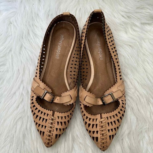 Jeffrey Campbell Leather Laser Cut Flats Size 7.5 - Picture 4 of 12
