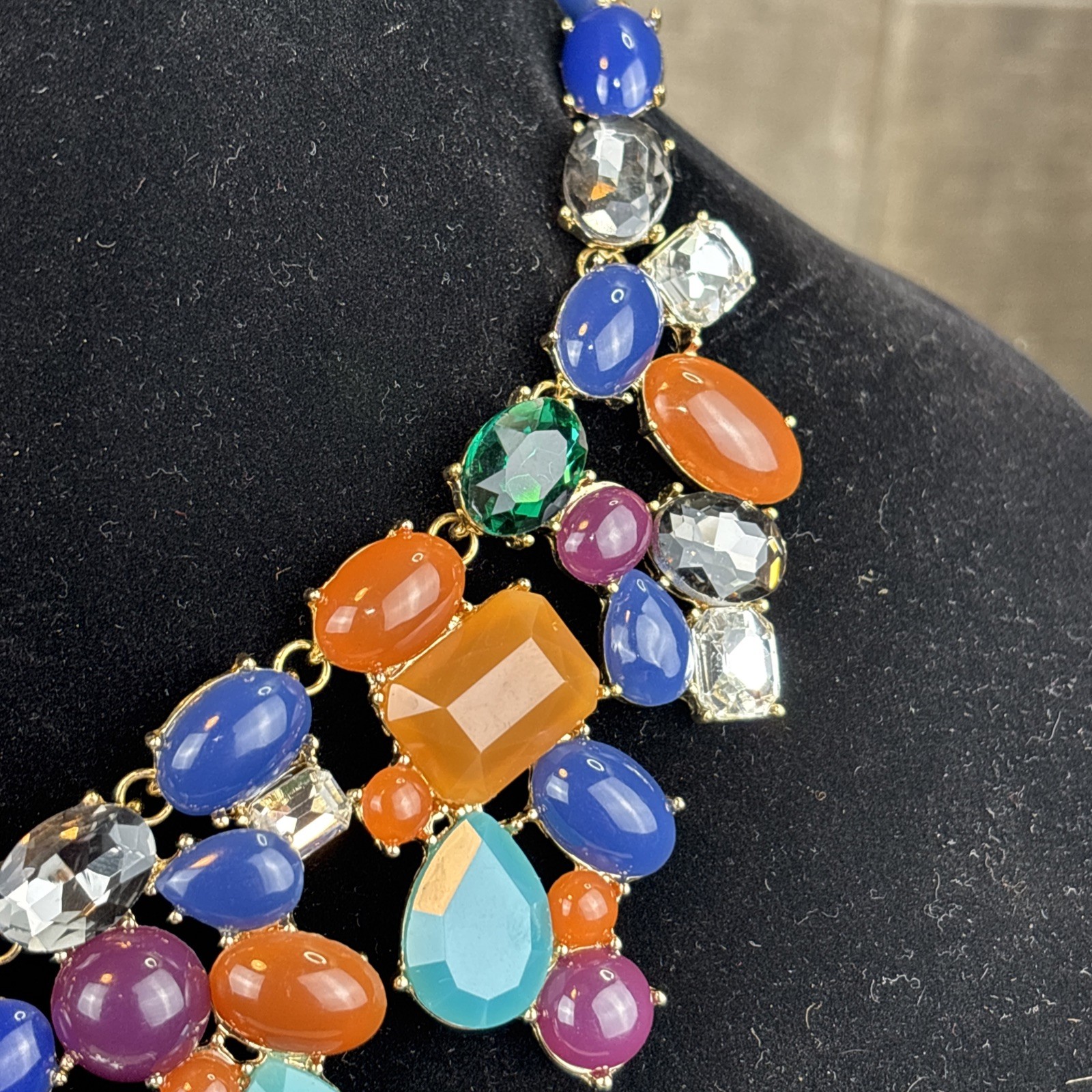 Maximalist Multicolor Statement Necklace Bold Chu… - image 4