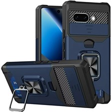 Magnetic Ring Stand Card Slot Camera Privacy Cover For Google Pixel 10a Case