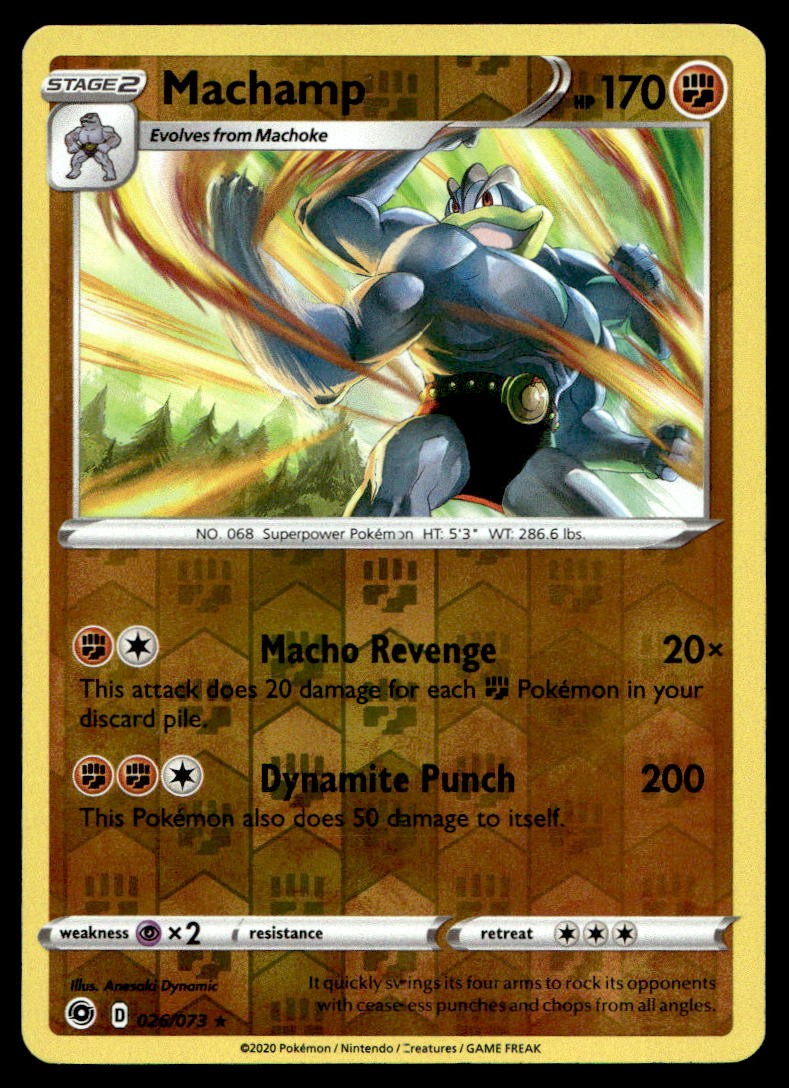 NM Machamp [Champion's Path 26/73] Reverse Holofoil Holo Rare Pokemon TCG