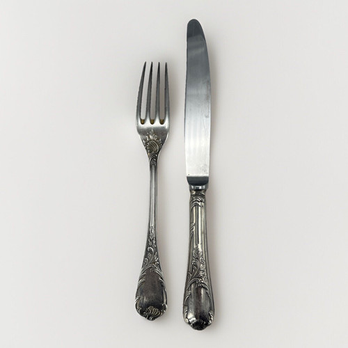 Christofle Marly Dinner Forks And Knife Set Silver Plated