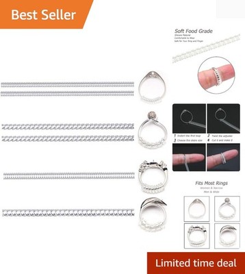 Clear Silicone Ring Guard - Adjustable Size Solution for Loose Rings (4 Sizes)