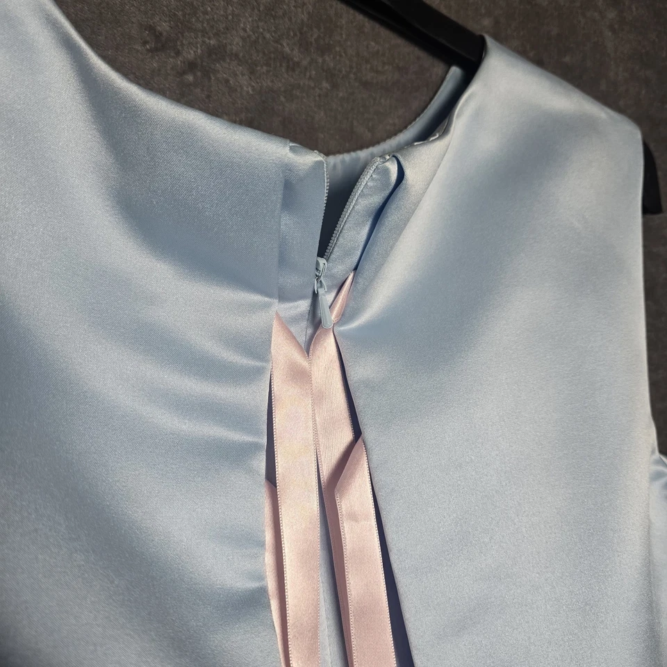 Vestido Horrockses Moda Mujer Talla 10 Azul Rosa Floral Retro Sin Mangas - Imagen 4 de 4