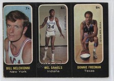 1971-72 Topps Trios Stickers Bill Melchionni Mel Daniels Donnie Freeman HOF 1l2