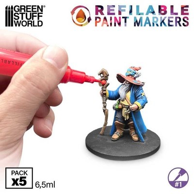 Green Stuff World: Refillable Marker [Packs] - 4 Sizes - Markers