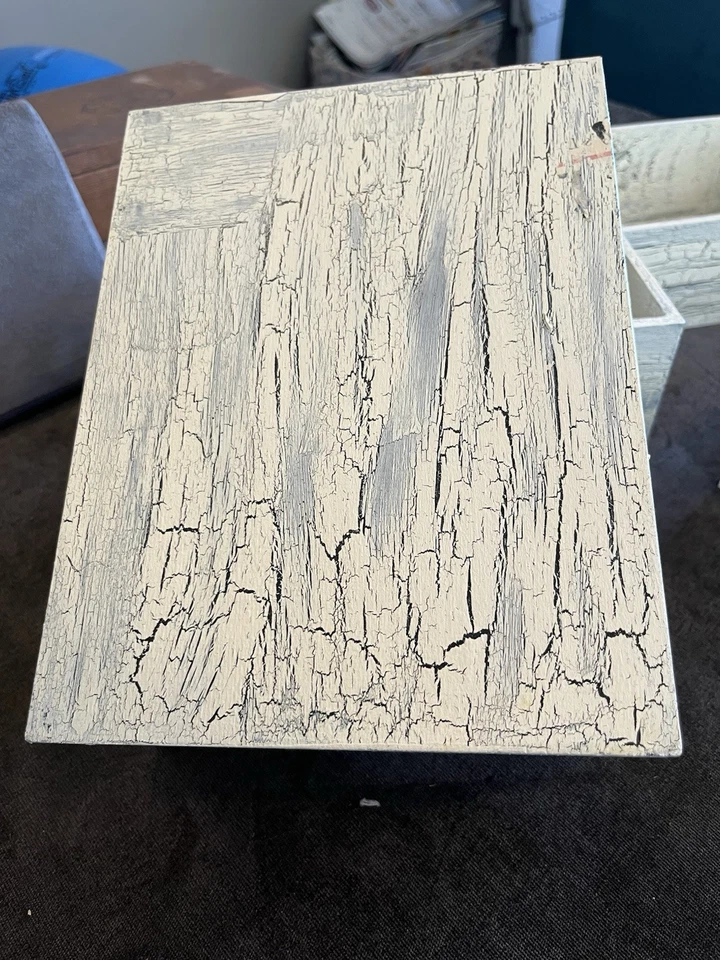 Nesting Storage Boxes Wood, Crackle Finish - Image 3 of 4