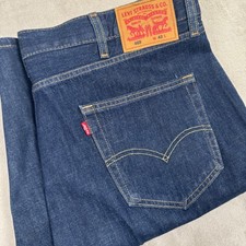 Levi's 469 Loose Fit Denim Shorts Mens 42 Dark Wash Blue WaterLess 39434-0004