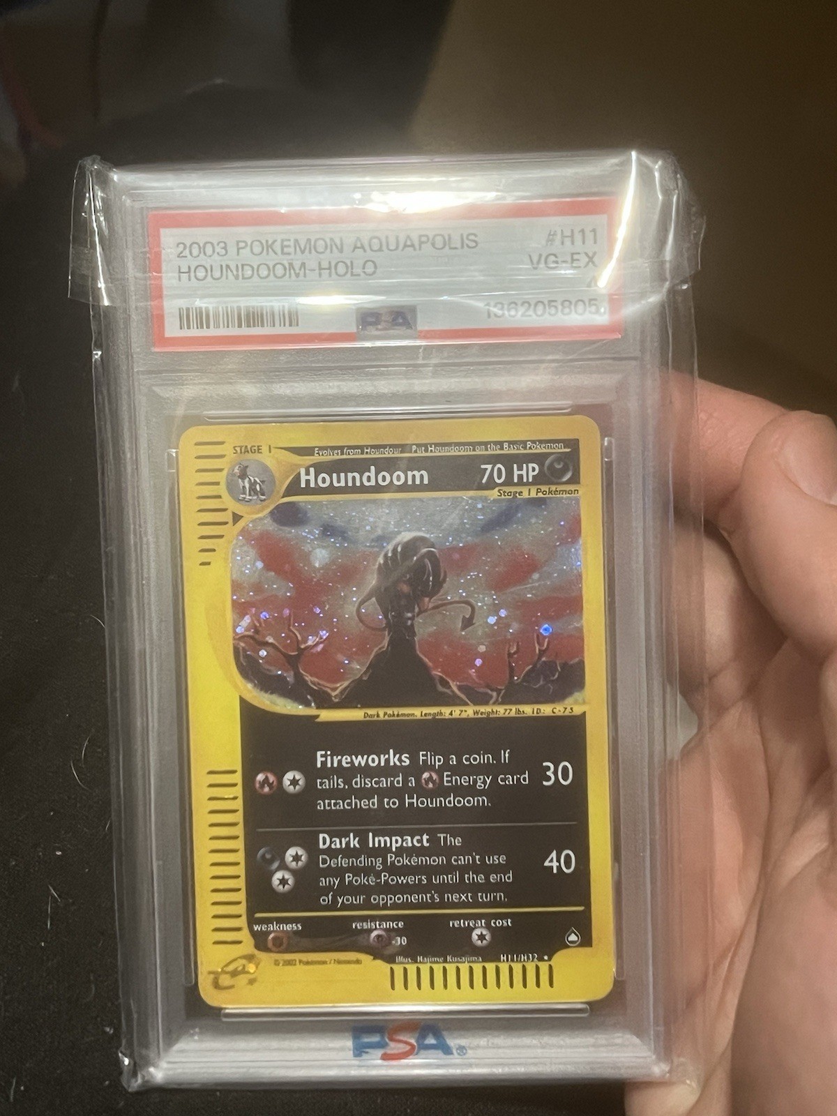 HOUNDOOM POKEMON H11 2003 AQUAPOLIS HOLO ENGLISCH PSA 4