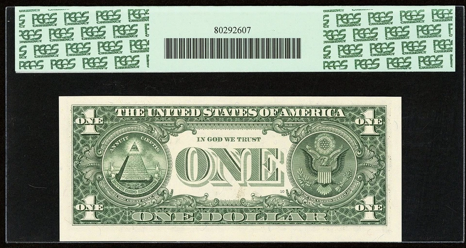 (( LOW # 00111111 )) True Binary Fancy serial number $1 PCGS 64 PPQ near solid - Image 2 of 2