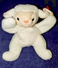Vintage FLEECE LAMB - Original TY Beanie Baby Bean Bag Plush / 1996 Ty