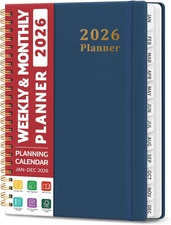 2026 Planner, Weekly and Monthly Calendar Planner, January 2026 - December 2026,