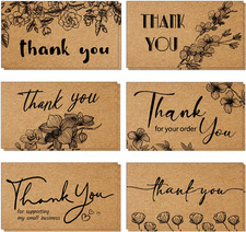 180 Thank You Cards Small Business, Mini Thank You for Supporting Note Cards, 6
