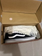 Vans Ward Womens Sneaker Low Top Canvas Upper Black White Lace Up Shoe Sz 6 NIB