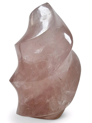 Rose Quartz Crystal Polished Flame 2lbs 11.6oz