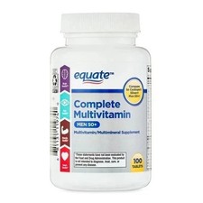 Equate Complete Multivitamin/Multimineral Supplement Tablets, Men 50+, 1...