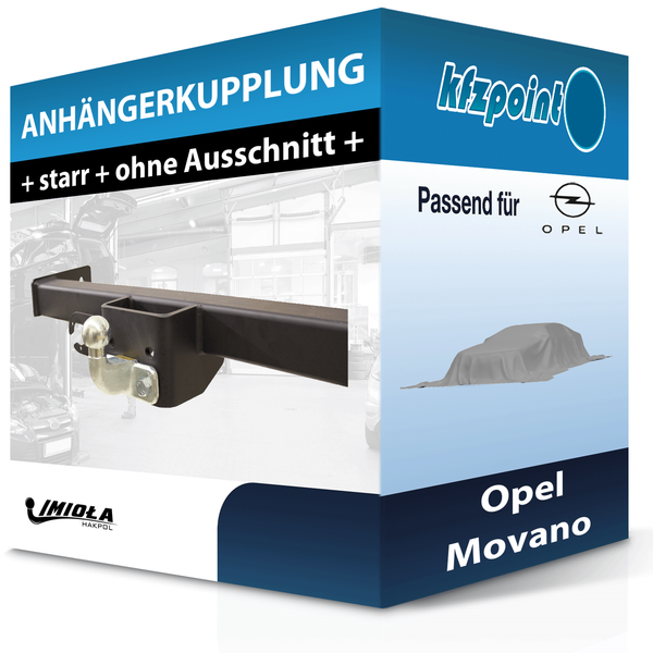 Imiola HAK-POL AnhäNgekupplung Starr Passend für Opel Movano 11.2012-12.2021 Neu-image