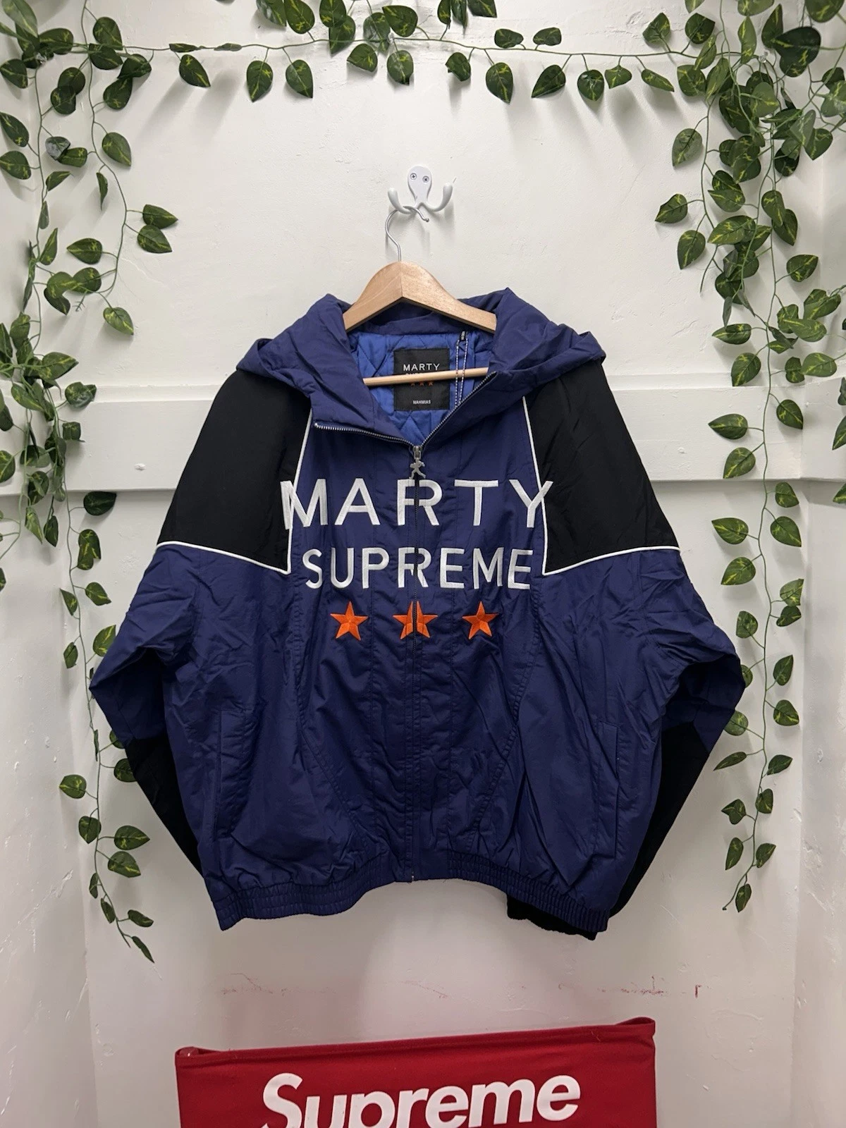 NAHMIAS x Marty Supreme A24 Classic Warm Up Jacket Navy Blue Size Small - product detail image 2