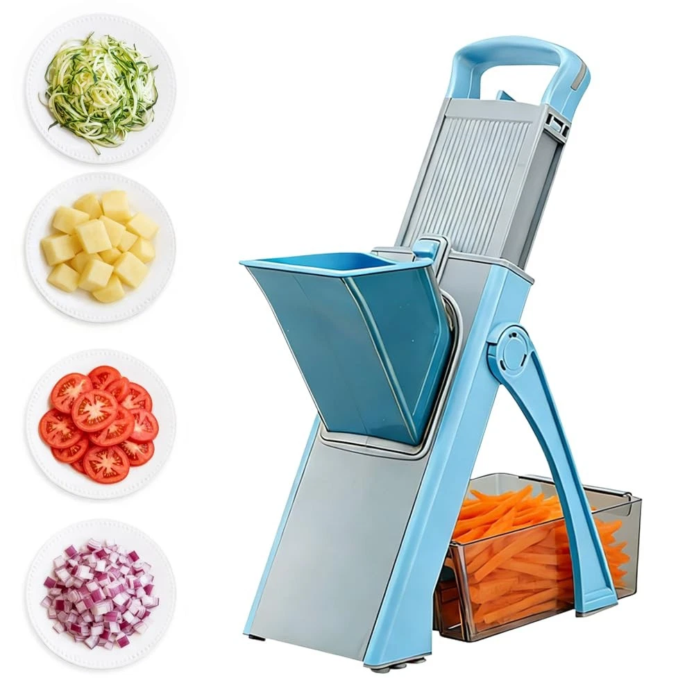 Professional Mandoline Slicer with Safe Guard, 6-in-1 Vegetable Chopper & Pot...