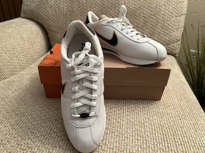 RARE Nike Leather 1972 Cortez TS -White/Obsidian-Metallic Gold - Size 11 - NEW