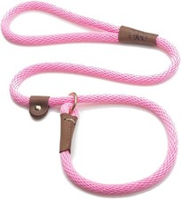 Mendota Pet Slip Leash - Dog Lead and Collar Combo - Made in The USA - Pink,