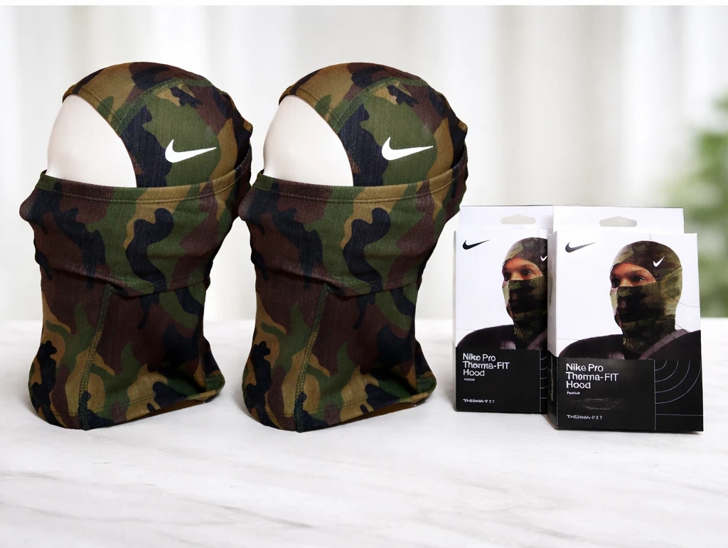Nike Pro Therma-FIT Hood Camo Balaclava Face Mask Cold Weather Unisex Pack of 2
