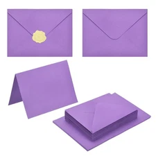 20Pack Dark Purple 4x6 Envelopes, A6 Envelopes with Cards Stickers