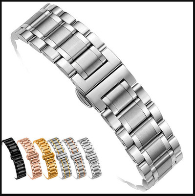 Zeitloses Edelstahl Gliederarmband Ersatzband Uhrenarmband 18, 20, 22 mm NEU