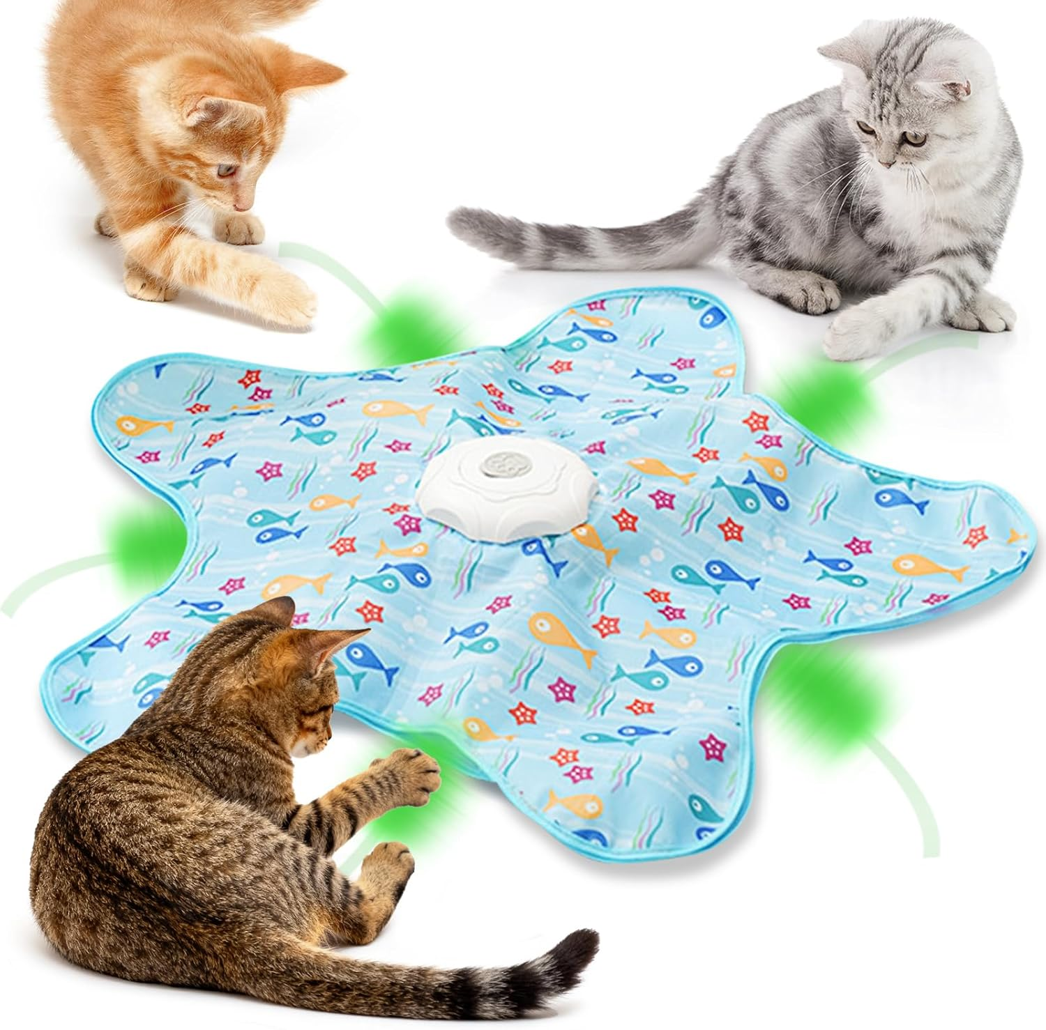 Automatic Cat Toy Interactive Feather Mouse Hide & Seek USB Rechargeable UK