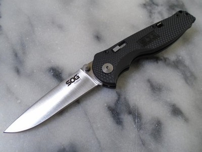 SOG Flash I Assisted Open Pocket Knife Slide Lock Folder 56-57 Aus-8 SOG-FSA-7