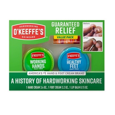O Keeffe s Lip Repair Cherry Vitamin E Working Hands Healthy Feet Gift OKeeffes