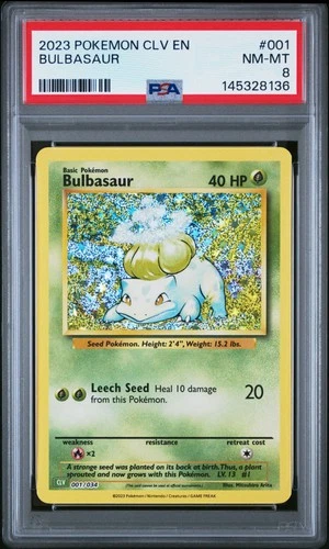 2023 POKEMON CLASSIC VENUSAUR & LUGIA EX DECK #001 BULBASAUR PSA 8