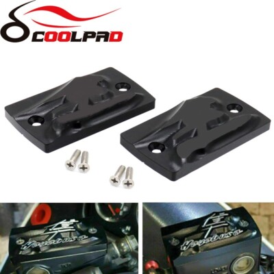 3D Brake & Clutch Reservoir Cover Cap Set For Suzuki Hayabusa GSX1300R 2021-2022 – Black Aluminum