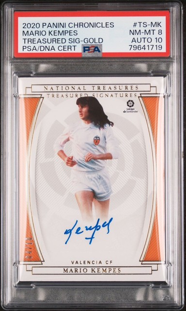 2020 Panini Chronicles Mario Kempes Valencia Argentina GOLD PSA 10 Auto POP1 /10