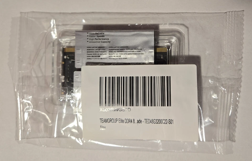 TeamGroup Elite  TED48G3200C22-SBK 8GB DDR4 3200MHz 260-pin SODIMM CL22 1.2 V - Image 2 of 4